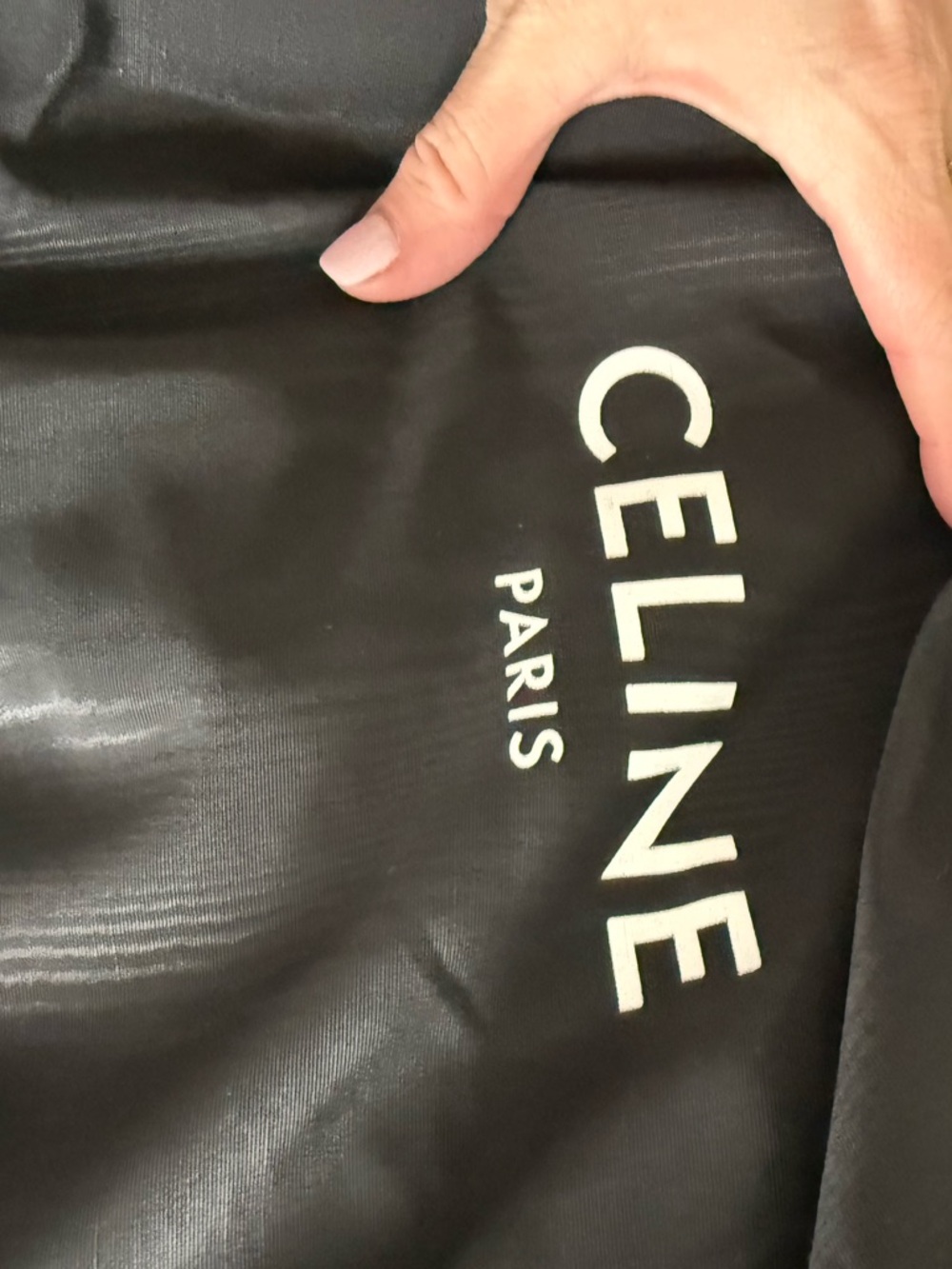 Celine Black Leather halfmoon Shoulder/crossbody Bag with Gold Triomphe logo - Picture 8 of 11